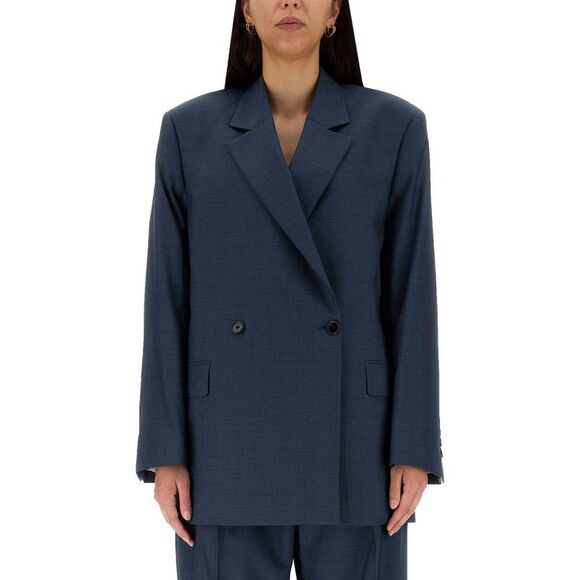 ACNE STUDIOS Jackets & Blazers - ACNE STUDIOS Double-Breasted Relaxed Fit Blazer Women BLUE Coats & Jackets